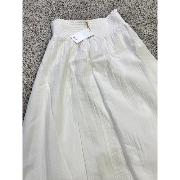 Quince Cream Maxi Skirt with Smocked Waist and Ruffle Hem - Picture 4 of 6